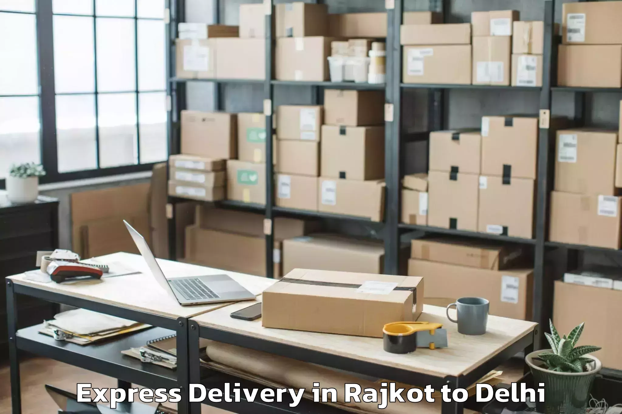 Book Your Rajkot to Palam Express Delivery Today